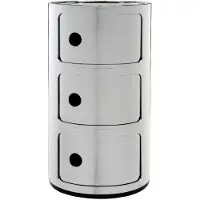 Kartell Componibili Classic Opbergunit Silver | 3 doors