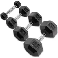 Body-solid Hexagon Rubber Dumbbell - per Paar