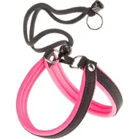 Ferplast hondentuigje Agila Fluo-2 32 tot 50 cm nylon roze/zwart
