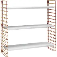 Metaltex - Wandrek - Modulair - 70x21x68cm - Koper, wit