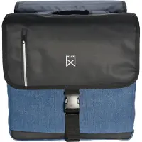 Willex dubbele canvas kantoortas Blauw Zwart 30 liter