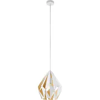 Eglo Hanglamp Carlton 1 31cm wit met goudkleurig