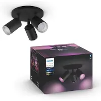 Philips Hue Fugato Opbouwspot White and Color - Zwart - 3-spots