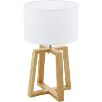 Eglo 97516, Wit, Hout, Woonkamer, Staal, Hout, Klasse II, E27, 1 lamp