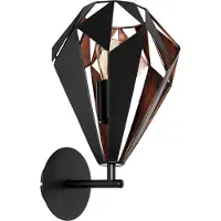 Eglo wandlamp Carlton 1 zwart 60W