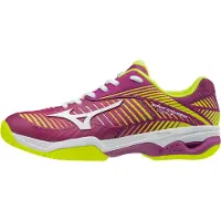 Mizuno Wave Exceed Tour 3CC paars geel tennisschoenen dames