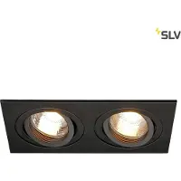 SLV Inbouwspot New Tria GU10 2 Square 17cm zwart