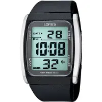 Lorus Digitaal horloge zwart / zilver