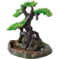Gebr. De Boon Polyresin ornament bonsai boom op rots 17.5 cm Decoratie