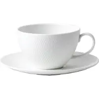 Wedgwood Gio theekop met schotel wit