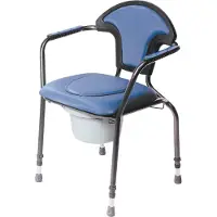 Open sanitaire stoel met hoogteverstelling Marineblauw