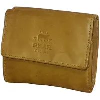 Bear design Compacte Portemonnee met Overslag Cow Lavato Oker Geel