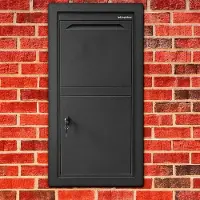 Logixbox Pakketbrievenbus Logixbox Frontbox Uni Inbouw incl. frame - grijs
