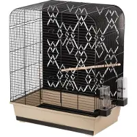 Flamingo Vogelkooi Mona Beige/Zwart