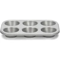 Patisse ST Muffinvorm 6-vaks 27x18 Zilver zilver Staal Bakvorm