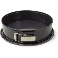 Patisse Springvorm met verzegelde bodem 28 cm, zwart staal, Bakblik, Zwart