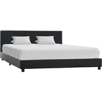 vidaXL Bedframe kunstleer zwart 160x200 cm