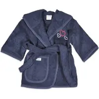 Funnies badjas hartjes junior katoen navy 0 12 maanden