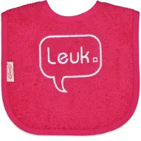 Funnies Slabber Leuk Junior 40 Cm Katoen Rood