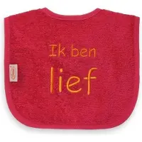 Funnies Slabber Ik Ben Lief Junior 40 Cm Katoen Roze