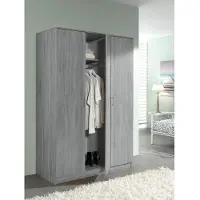 Molecule Kleerkast Ray met 3 deuren in grijze eik voor slaapkamer