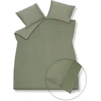 Vandyck Dekbedovertrek Pure 07 Earth Green Linnen-140 x 200 / 220 cm | 1-Persoons