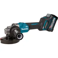 Makita GA005GM201 40V Max Haakse slijper 125 mm 4,0 Ah accu (2 st), lader, Mbox - GA005GM201