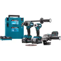 Makita DK0125G301 40V Combiset voor (slag)schroeven, boren en slijpen (gereedschapset)