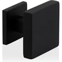 GPF bouwbeslag GPF Vierkante voordeurknop 70x70mm op rozet 53x53x8mm zwart
