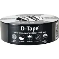 Deltafix Tape permanent 50mmx50m zwart