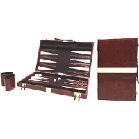 Hot Backgammon bruin 38 x 48 cm Buffalo backgammon Piping bruin 46 x 28 cm unisex