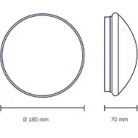 Megaman LED Opbouwarmatuur Ø180mm | 6W 3000K 390lm 830 | IP44 | MM10224