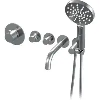 Brauer Chrome Edition inbouw badkraan met uitloop en 3 standen handdouche chroom