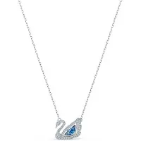 Swarovski Collier - - Dansende Zwaan - Blauw - Kristallen - Rhodium Plated
