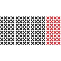 RoomMates muurstickers Black & Red X vinyl 128 stuks