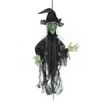 Widmann Halloween decoratie bewegende heks met licht en geluid
