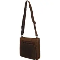 LEATHER DESIGN Schoudertas Bruin - Echt Leer
