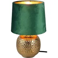 BES LED LED Tafellamp - Trion Sofia - E14 Fitting - Rond - Mat Groen - Keramiek