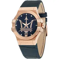 Maserati R8821108025 Automatische Skeleton Wijzerplaat Herenhorloge in Roségoud en Zwart