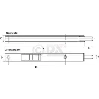 Dulimex DX - Bascule kantschuif - type 816 - 400x20x15 mm