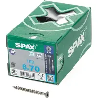 Spax 1197000600703 R 88091 Senkkopf T-STAR Verzonken houtschroef 6 mm 70 mm T-STAR plus RVS A2 100 stuk(s)