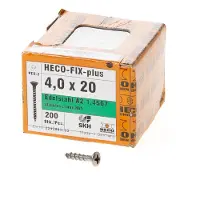 Bouwsales Heco Spaanplaatschroef lenskop RVS A2 pozidriv FIX-plus 4.0x20mm (per 200 stuks)