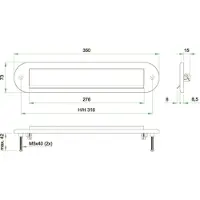 Oxloc Briefplaat Met Veer 350x73 RVS - 1217842