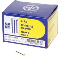 Hoenderdaal Draadnagel Messing Bombekop 1.8X30 | 1 kg - 8003.20.04910