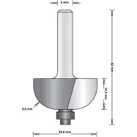 Hikoki 8 Mm Holprofielfrees Met Onderlager 28.6X52X9.5 - 754086