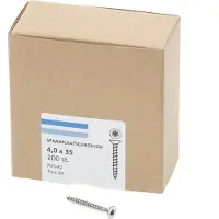 Hoenderdaal Spaanplaatschroef Rvs-A2 Platkop voldraad Torx TX20 4.0X35 | 200 stuks - 0206.30.25403