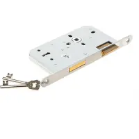 Nemef 646 Deurslot | DM60mm | S72mm | krukgat 8mm | voorplaat RVS 20x235mm afgerond | messing nachtschoot | 2 sleutels | DR 1+3 - 9064617651