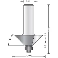 Hikoki 8 Mm Hoekfrees Met Onderlager 31.8X50X45 - 754113