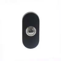 Intersteel deurbel ovaal 65x30x10mm verdekt - RVS/mat zwart