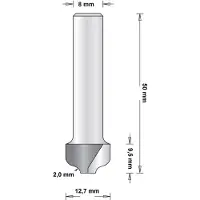 Hikoki 8 Mm Profielfrees 12.7X50X2 - 754090